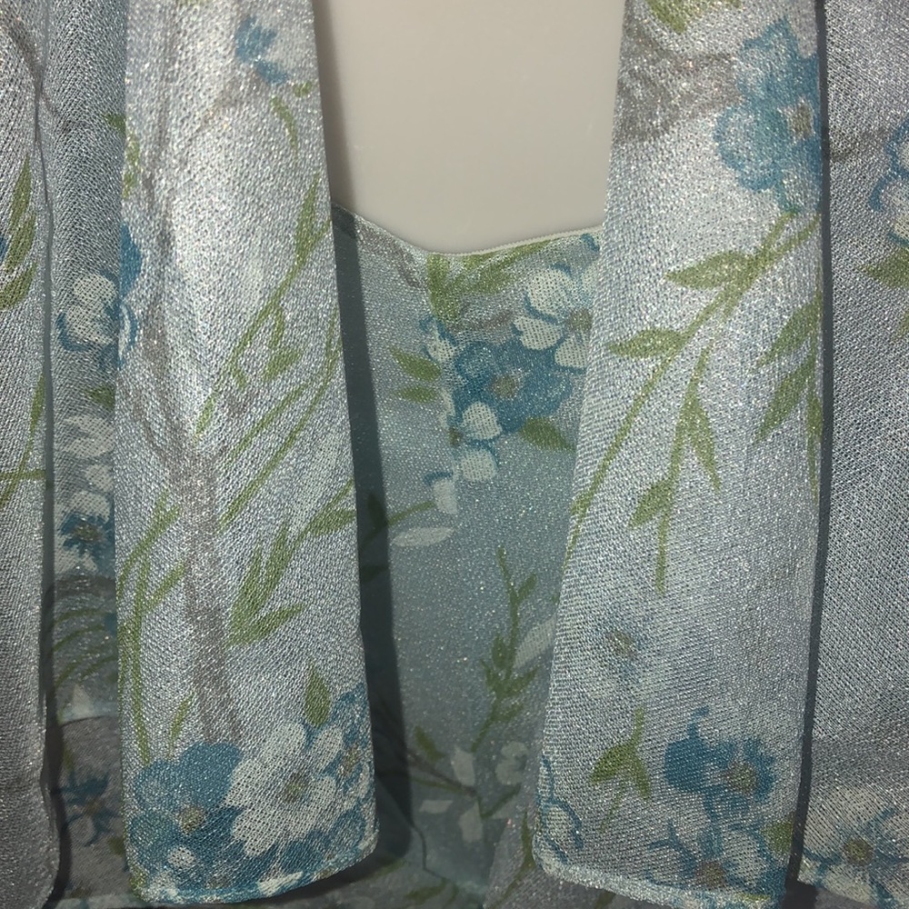 Beautiful vintage 70’s, blue floral, maxi dress - Picture 7 of 9